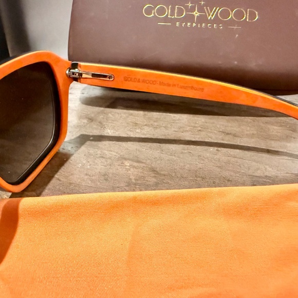 Hercules Sunglasses by Gold & Wood w/Original Case and Cloth - Picture 6 of 7